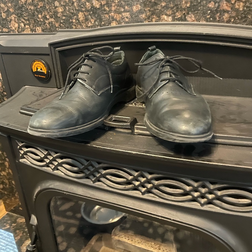 Amberjack Men's Black Leather Dress and CasualShoes. Comfortable